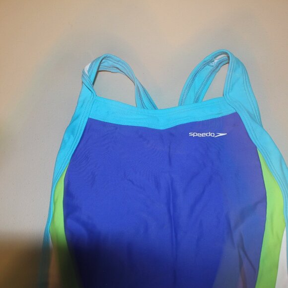 Blue 1 Pcs Speedo Swimsuit Size 10 - Picture 2 of 9